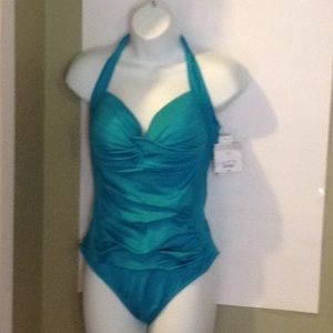 Liz Claiborne BRAND new turquoise swimsuit